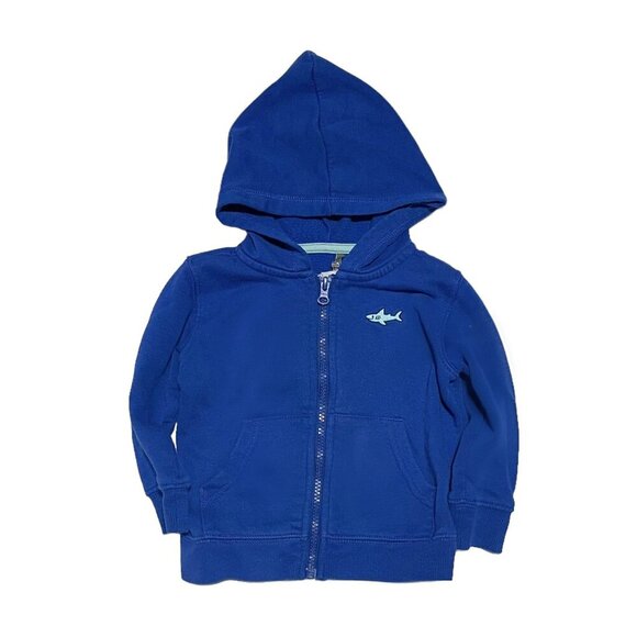 George Baby Shark Hooded Zip Up Sweatshirt Blue - Picture 1 of 3